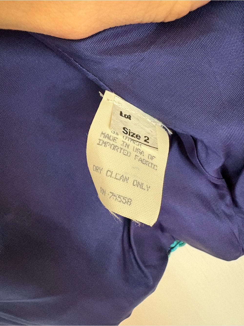 Vintage Ann Taylor Teal and Navy Tweed Button Jacket - Picture 6 of 6